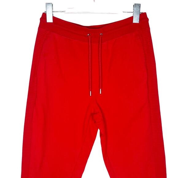 INC INTERNATIONAL CONCEPTS Ribbed Jogger Pants High Rise Tapered Red Size Small - Picture 2 of 8